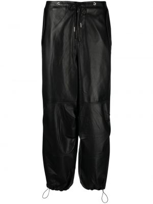 Pantaloni din piele cu buzunare Shoreditch Ski Club - negru
