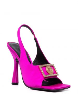 Lahtise kannaosaga sandaalid Versace roosa