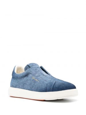 Slip-on loafer-kingad Santoni sinine
