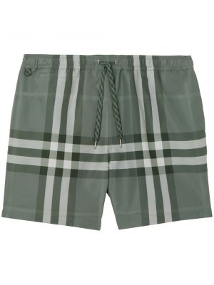 Trykt sjekket shorts Burberry grønn