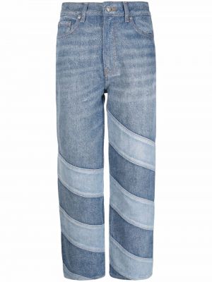 Stripete jeans 7/8 Ganni blå