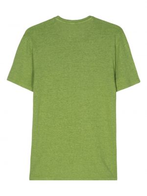 Lněné tričko Majestic Filatures zelené