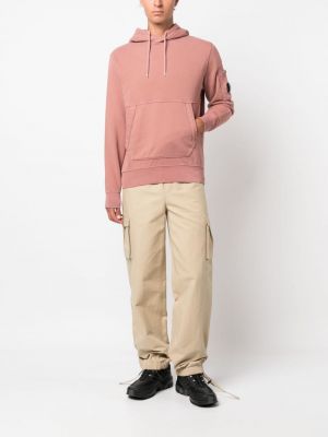 Flisas džemperis su gobtuvu C.p. Company rožinė