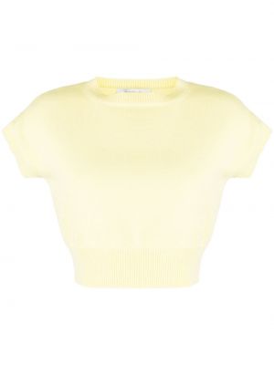 Kašmírový svetr bez rukávů Teddy Cashmere žlutý