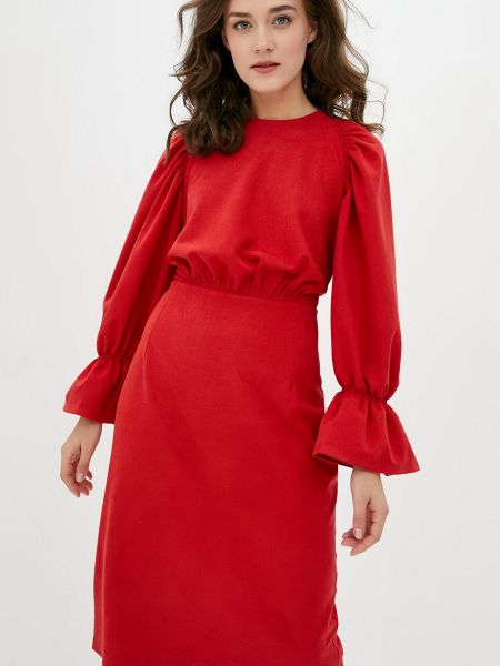 Платье Ricamare красное