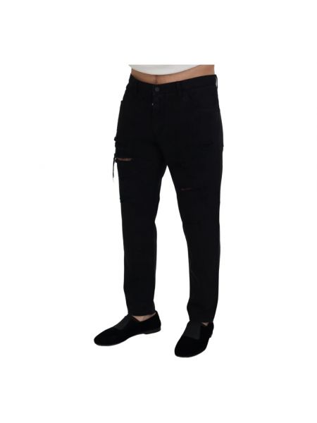 Slim fit skinny jeans ausgestellt Dolce & Gabbana schwarz