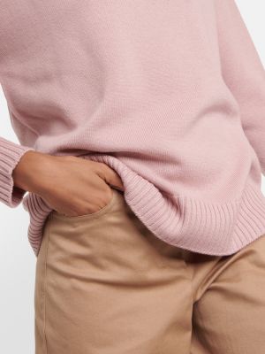 Vilnas džemperis ar augstu apkakli Max Mara rozā