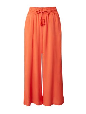 Pantaloni din viscoză Sublevel portocaliu