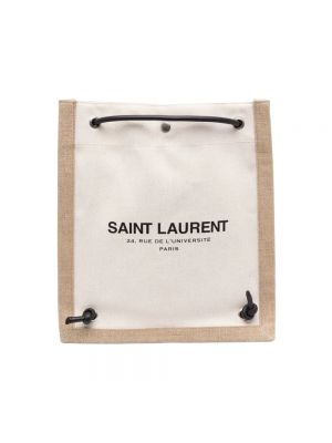 Biały plecak na zamek Saint Laurent