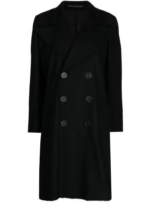 Černý vlněný kabát Yohji Yamamoto