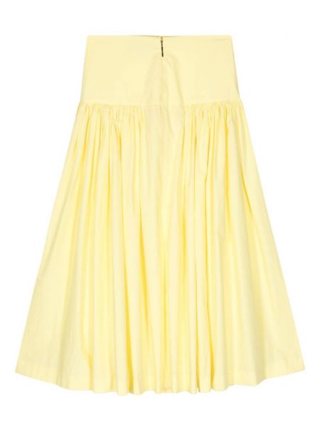 Plisované bavlněné midi sukně Msgm žluté
