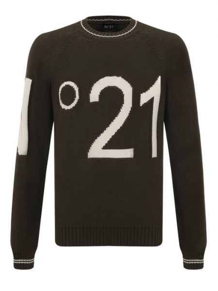 Хлопковый свитер N21 черный