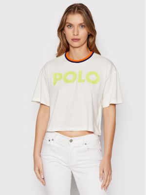 Relaxed топ Polo Ralph Lauren бяло