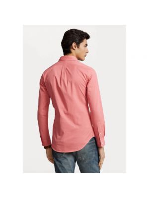 Camisa slim fit de algodón Polo Ralph Lauren rosa
