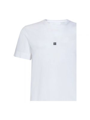 Camiseta con bordado de algodón Givenchy blanco