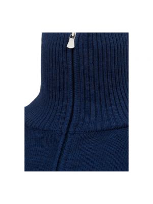 Jersey cuello alto de lana con cremallera de tela jersey Gran Sasso azul