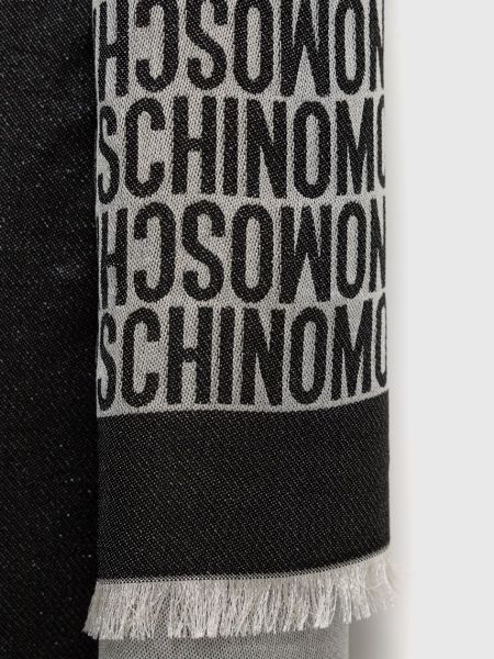 Шовковий шарф Moschino чорний