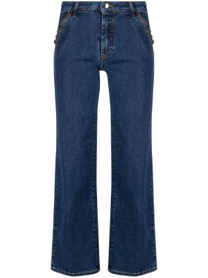 Bootcut džínsy s výšivkou Vivetta modrá
