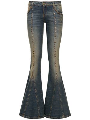 Zvonové džíny s nízkým pasem se cvočky Blumarine