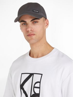Kepurė su snapeliu Calvin Klein pilka