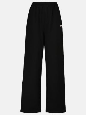 Памучни спортни панталони Balenciaga черно