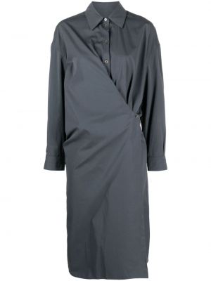 Памучна рокля тип риза Lemaire сиво