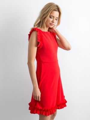Šaty s volánmi Yups červená