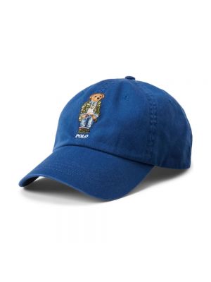Niebieska czapka z daszkiem bawełniana Polo Ralph Lauren