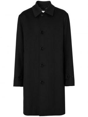 Кашмирено палто Burberry черно