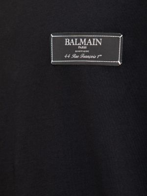 T-shirt di cotone Balmain nero