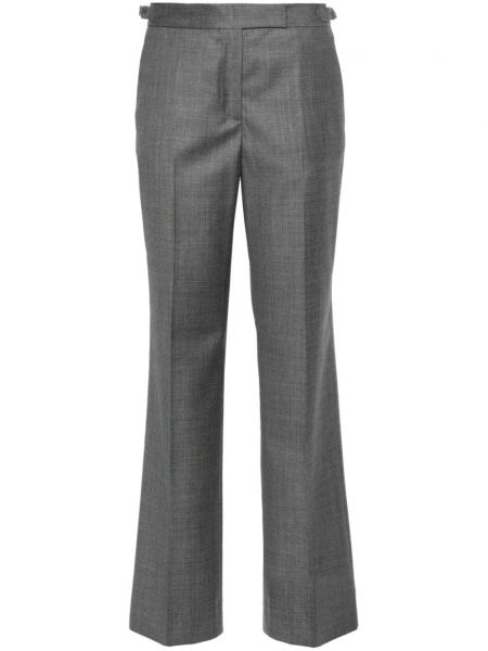 Vlnené rovné nohavice Officine Générale sivá