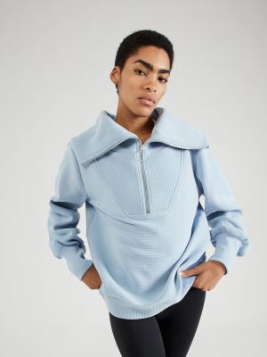 Bavlnený sveter na zips Varley modrá