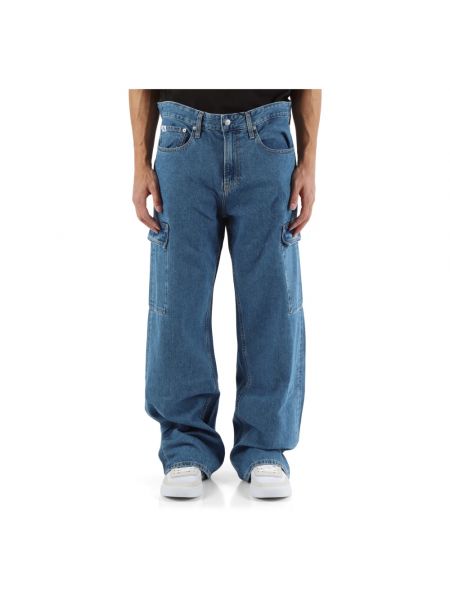 Retro cargo-jeans ausgestellt Calvin Klein Jeans blau