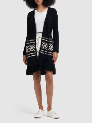 Cardigan di lana di cachemire in maglia Max Mara nero