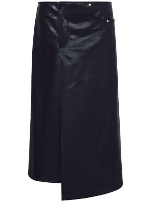 Kožená sukňa s nízkym pásom Proenza Schouler čierna