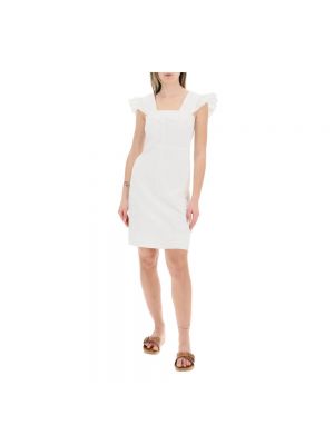 Mini vestido de algodón See By Chloé blanco