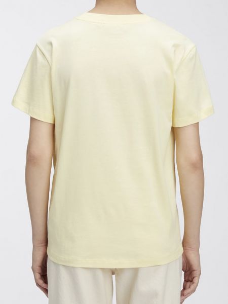 Хлопковая футболка Calvin Klein желтая