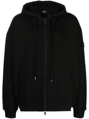 Mikina s kapucí na zip Nº21 černá