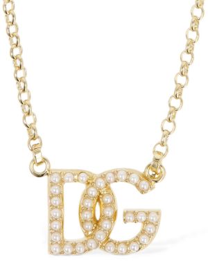 Ogrlica sa perlicama Dolce & Gabbana zlatna