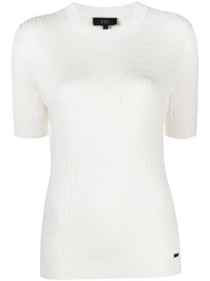 Pull avec manches courtes Fay blanc