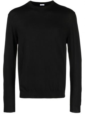 Vlnený sveter s okrúhlym výstrihom Malo čierna