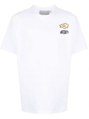 T-krekls ar apdruku Off Duty balts