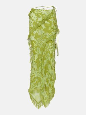 Maksi suknelė velvetinis Acne Studios žalia