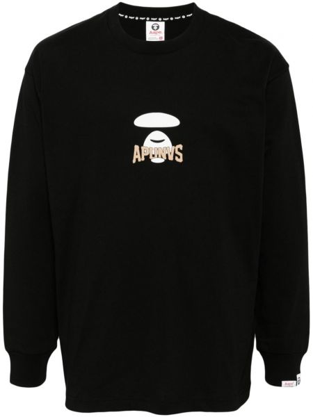 Langærmet t-shirt med lange ærmer Aape By *a Bathing Ape® sort