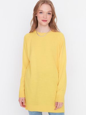 Priliehavý sveter Trendyol žltá