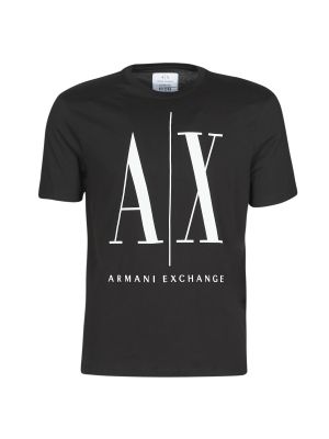 Rövid ujjú póló Armani Exchange fekete