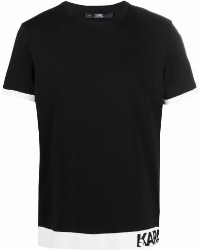 Camiseta con estampado Karl Lagerfeld negro