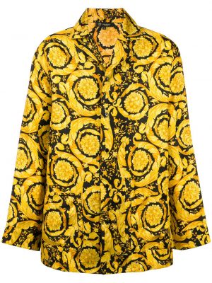 Camisa con estampado Versace amarillo