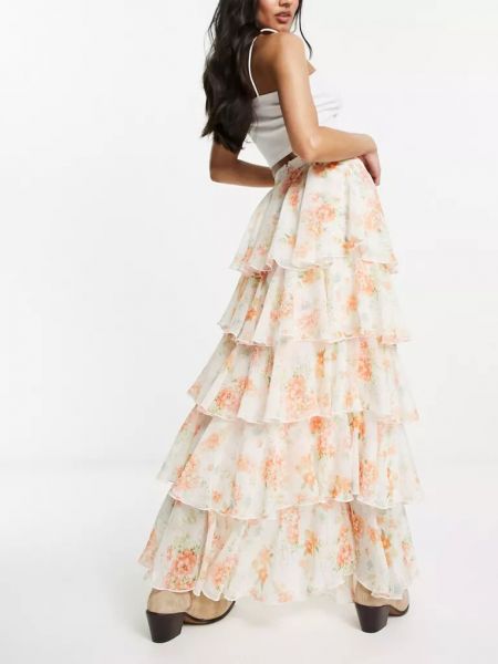 Шифоновая длинная юбка в цветочек с принтом Miss Selfridge