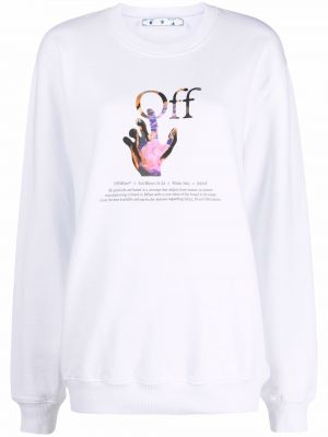 Sweat à imprimé Off-white blanc